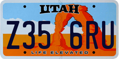 UT license plate Z356RU