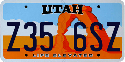 UT license plate Z356SZ