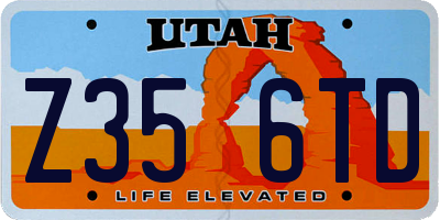 UT license plate Z356TD