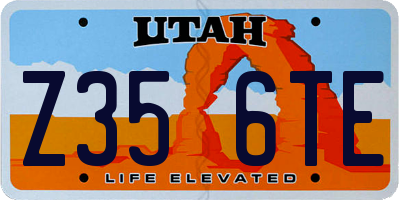 UT license plate Z356TE