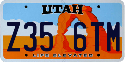 UT license plate Z356TM