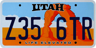 UT license plate Z356TR