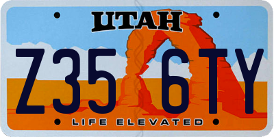 UT license plate Z356TY