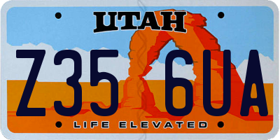 UT license plate Z356UA