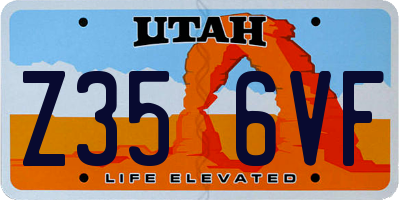 UT license plate Z356VF