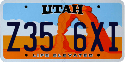 UT license plate Z356XI