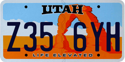 UT license plate Z356YH