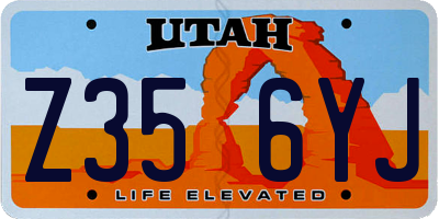 UT license plate Z356YJ