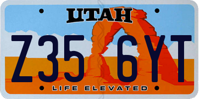 UT license plate Z356YT