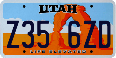 UT license plate Z356ZD