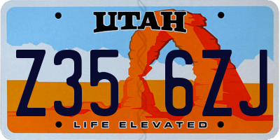 UT license plate Z356ZJ