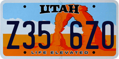 UT license plate Z356ZO