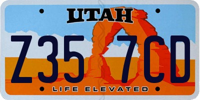 UT license plate Z357CD