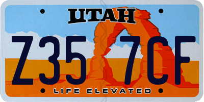 UT license plate Z357CF