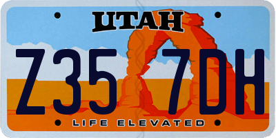 UT license plate Z357DH