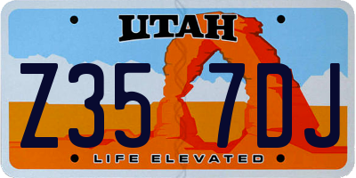 UT license plate Z357DJ