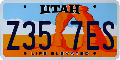 UT license plate Z357ES