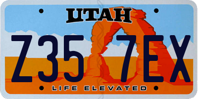 UT license plate Z357EX