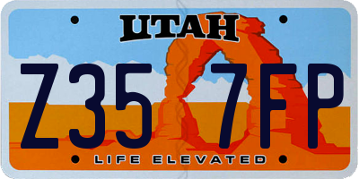 UT license plate Z357FP