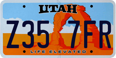 UT license plate Z357FR