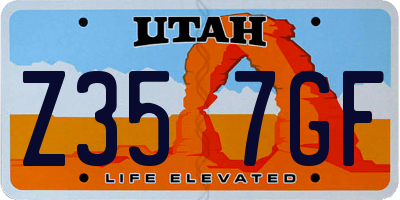 UT license plate Z357GF