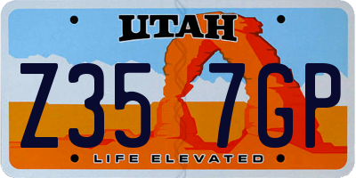 UT license plate Z357GP