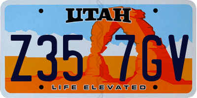 UT license plate Z357GV