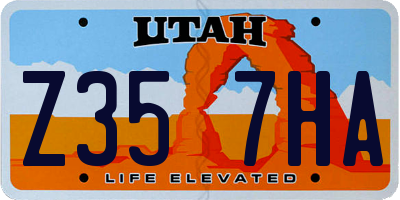 UT license plate Z357HA