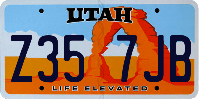 UT license plate Z357JB