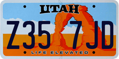 UT license plate Z357JD