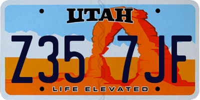 UT license plate Z357JF