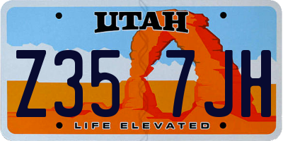 UT license plate Z357JH