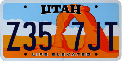 UT license plate Z357JT