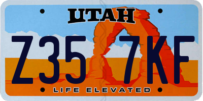UT license plate Z357KF