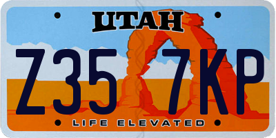 UT license plate Z357KP