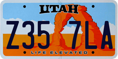 UT license plate Z357LA