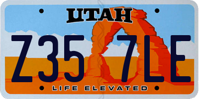 UT license plate Z357LE