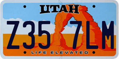 UT license plate Z357LM
