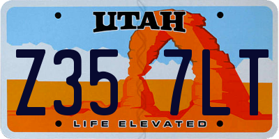 UT license plate Z357LT