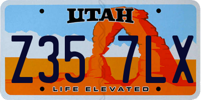 UT license plate Z357LX