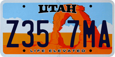 UT license plate Z357MA