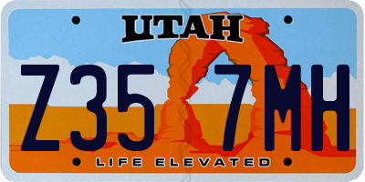 UT license plate Z357MH