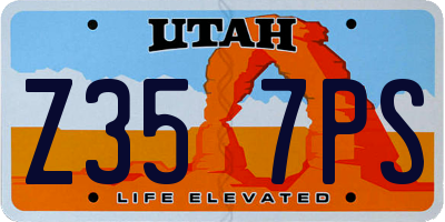 UT license plate Z357PS