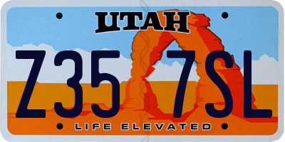 UT license plate Z357SL