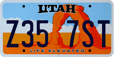 UT license plate Z357ST