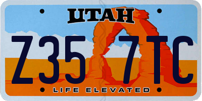 UT license plate Z357TC