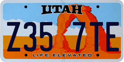 UT license plate Z357TE