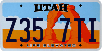 UT license plate Z357TI