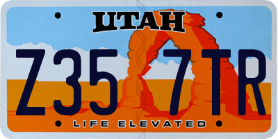 UT license plate Z357TR