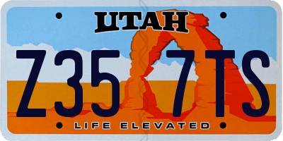UT license plate Z357TS